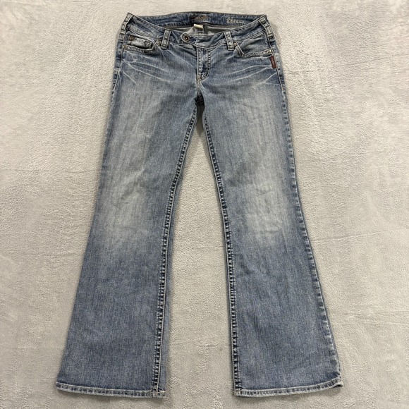 Silver Jeans Womens 31/31 Tina Bootcut‎  Denim Light Wash Blue Cowgirl Western - Picture 1 of 12